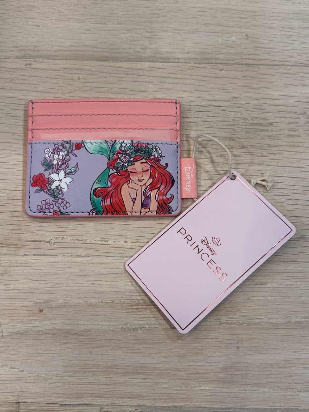 Loungefly Pink Lavender Ariel Floral Card Holder